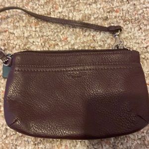 Coach leather wristlet